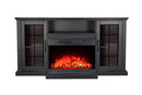 Vitara 59" TV Stand w/fireplace in black-Washburn's Home Furnishings