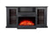 Vitara 59" TV Stand w/fireplace in black-Washburn's Home Furnishings