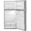 WHIRLPOOL 28-inch Wide Top Freezer Refrigerator - 14 cu. ft. Stainless Steel-Washburn's Home Furnishings