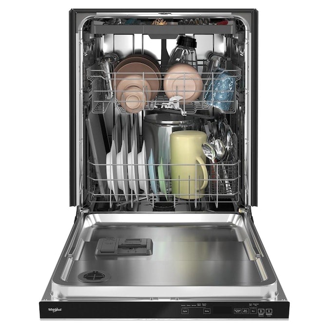 Whirlpool Large Capacity Built-In Dishwasher Fingerprint Resistant Stainless Steel-Washburn's Home Furnishings