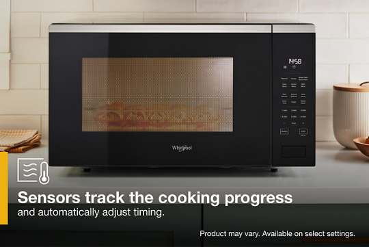 Whirlpool 1.6 cu. ft. Sensor Cooking Microwave - Fingerprint Resistant Stainless Steel-Washburn's Home Furnishings