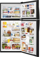 Whirlpool 30-inch Wide Top Freezer Refrigerator - 18 cu. ft. - Black-Washburn's Home Furnishings