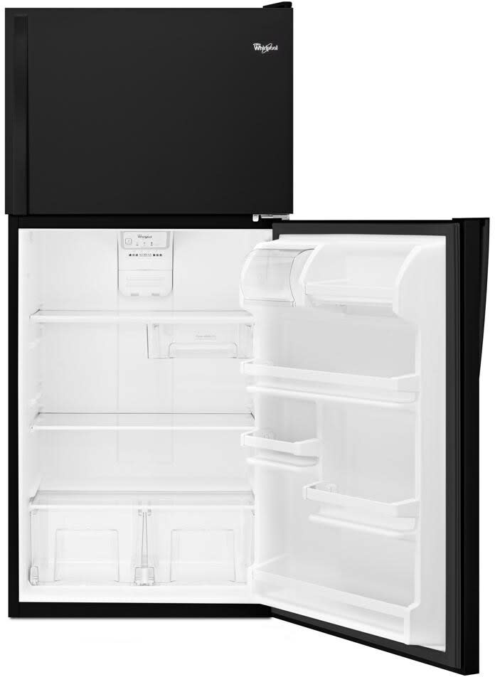 Whirlpool 30-inch Wide Top Freezer Refrigerator - 18 cu. ft. - Black-Washburn's Home Furnishings