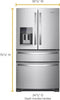 Whirlpool 36 in. 24.5 cu. ft. Standard Depth French Door Refrigerator in Fingerprint Resistant Stainless Steel-Washburn's Home Furnishings