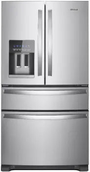 Whirlpool 36 in. 24.5 cu. ft. Standard Depth French Door Refrigerator in Fingerprint Resistant Stainless Steel-Washburn's Home Furnishings