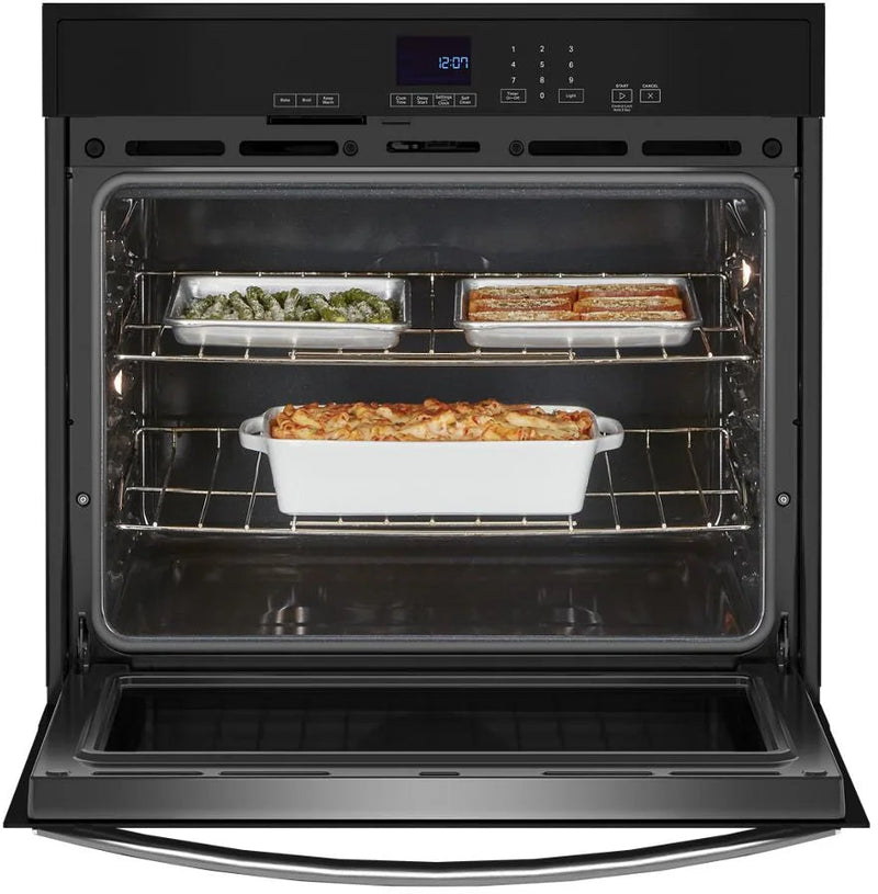 Whirlpool 5.0 Cu. Ft. Single Self-Cleaning Wall Oven - Stainless Steel-Washburn's Home Furnishings