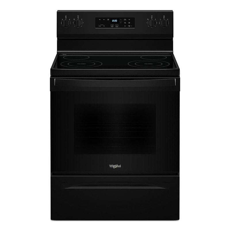 Whirlpool 5.3 Cu. Ft. Freestanding Electric Range w/Cooktop Flexibility in Black-Washburn's Home Furnishings