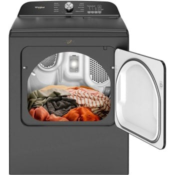 Whirlpool 7.0 Cu. Ft. Top Load Electric Dryer with Moisture Sensor in Volcano Black-Washburn's Home Furnishings