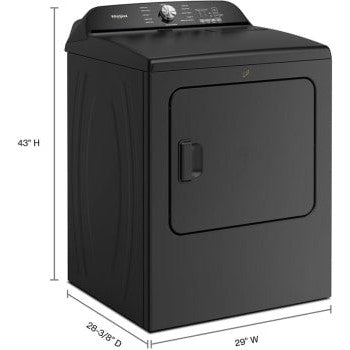 Whirlpool 7.0 Cu. Ft. Top Load Electric Dryer with Moisture Sensor in Volcano Black-Washburn's Home Furnishings