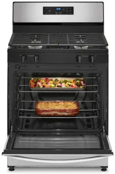 Whirlpool® 5.1 Cu. Ft. Freestanding Gas Range w/Broiler Drawer in Stainless Steel-Washburn's Home Furnishings