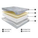 12 Inch Memory Foam - White - California King Mattress-Washburn's Home Furnishings