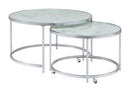 2 Pc Nesting Coffee Table - Pearl Silver-Washburn's Home Furnishings