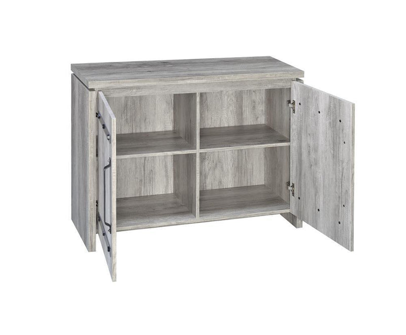 2-door Accent Cabinet - Pearl Silver-Washburn's Home Furnishings