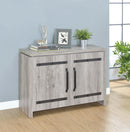 2-door Accent Cabinet - Pearl Silver-Washburn's Home Furnishings