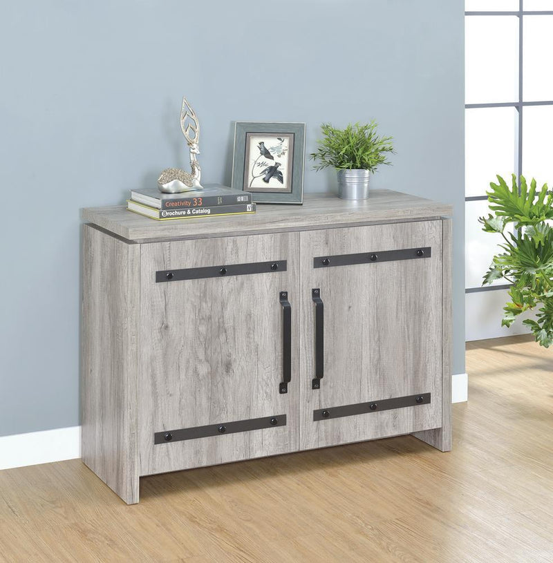 2-door Accent Cabinet - Pearl Silver-Washburn's Home Furnishings