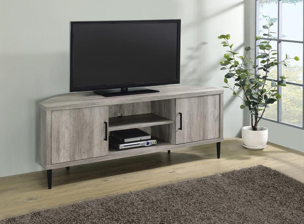 2-door Storage Tv Console - Pearl Silver-Washburn's Home Furnishings