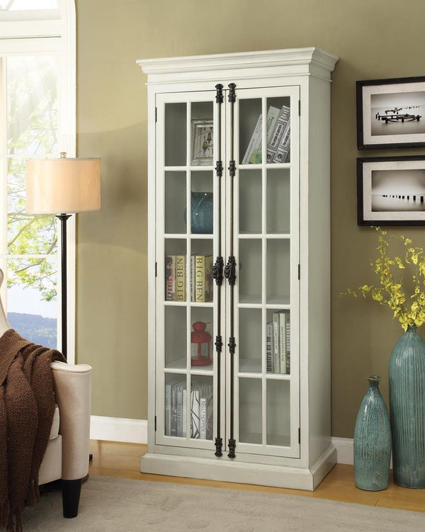 2-door Tall Cabinet - White-Washburn's Home Furnishings