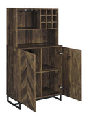 2-door Wine Cabinet - Brown-Washburn's Home Furnishings