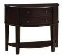 2-drawer Demilune Shape Console - Brown-Washburn's Home Furnishings