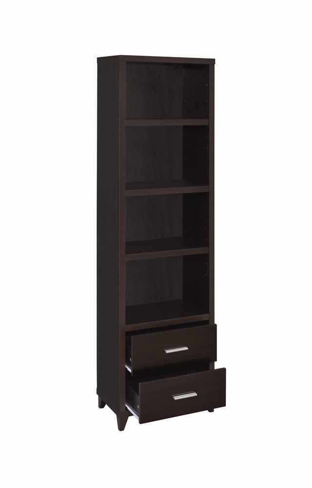 2-drawer Media Tower - Brown-Washburn's Home Furnishings