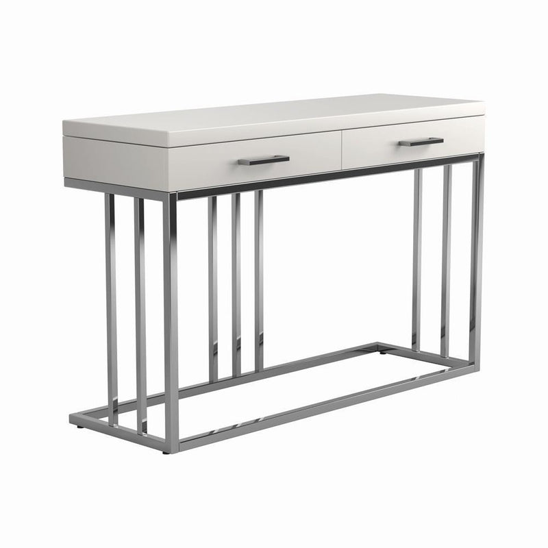 2-drawer Rectangular Sofa Table - White-Washburn's Home Furnishings