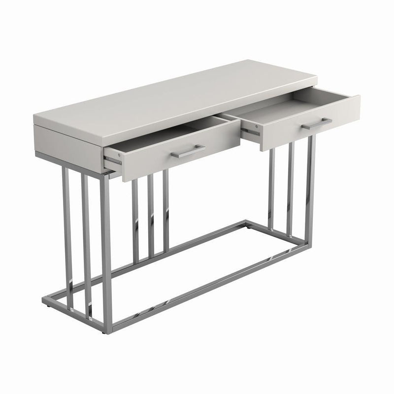 2-drawer Rectangular Sofa Table - White-Washburn's Home Furnishings