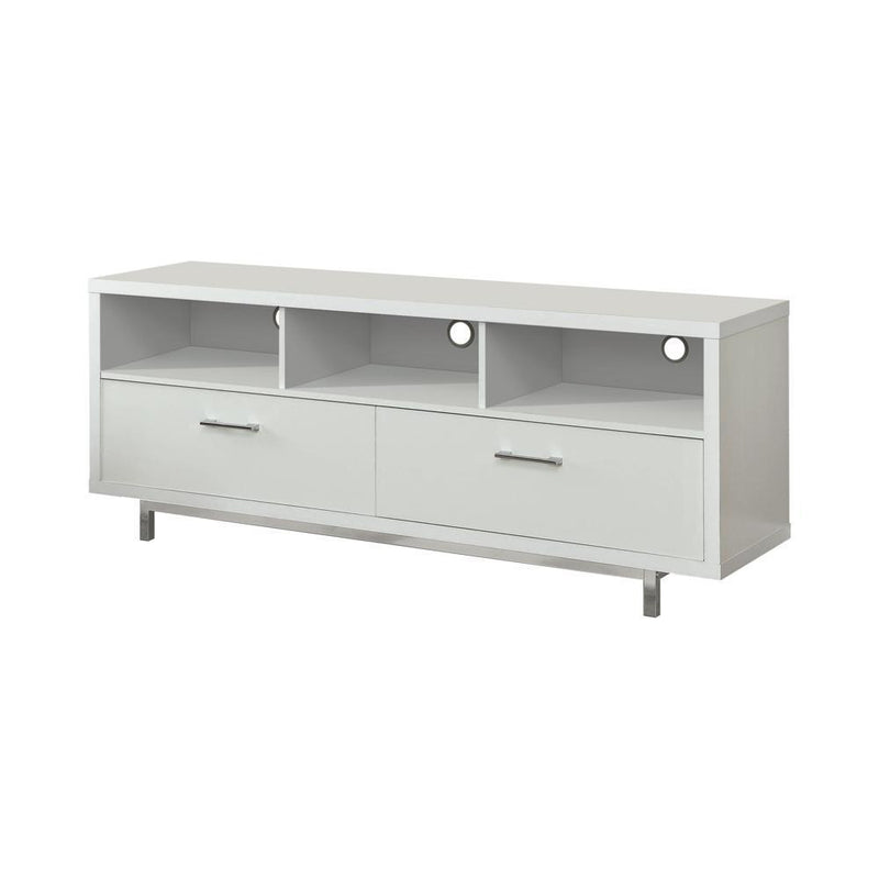 2-drawer Rectangular Tv Console - White-Washburn's Home Furnishings