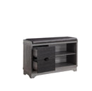 2-drawer Storage Bench - Black-Washburn's Home Furnishings