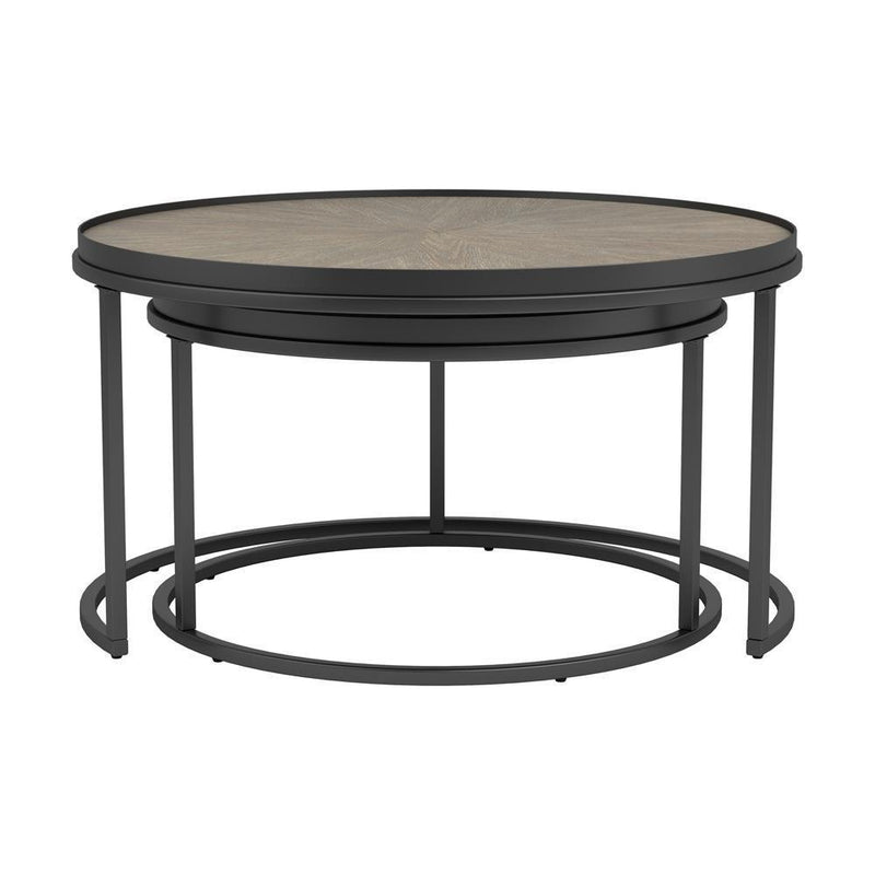 2-piece Round Nesting Tables - Brown-Washburn's Home Furnishings