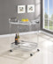 2-tier Glass Serving Cart - Pearl Silver-Washburn's Home Furnishings