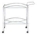 2-tier Serving Cart With Glass Top - Pearl Silver-Washburn's Home Furnishings