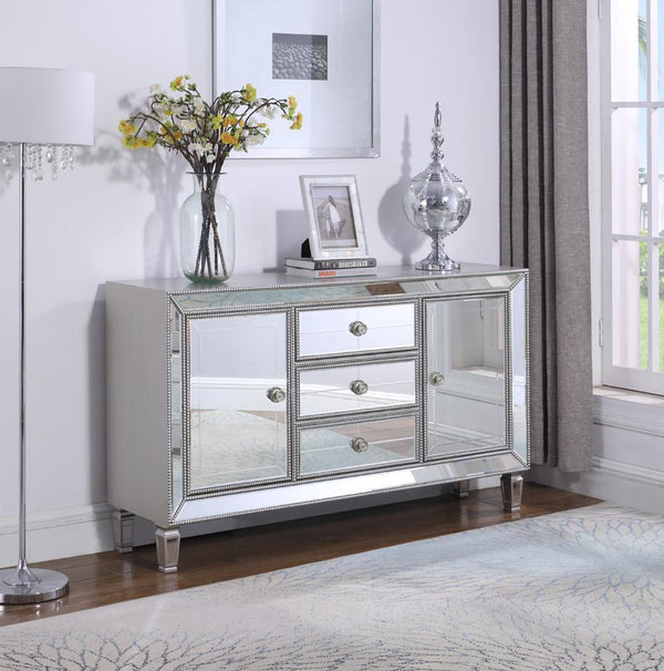 3-drawer Accent Cabinet - Pearl Silver-Washburn's Home Furnishings