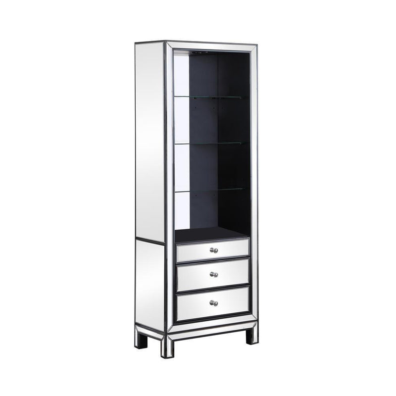 3-drawer Media Tower - Pearl Silver-Washburn's Home Furnishings