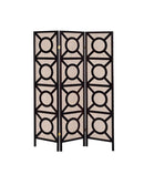 3-panel Geometric - Folding Screen - Brown-Washburn's Home Furnishings