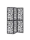 3-panel Open Mosaic Pattern Room Divider - Black-Washburn's Home Furnishings