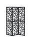 3-panel Open Mosaic Pattern Room Divider - Black-Washburn's Home Furnishings