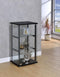 3-shelf Glass Curio Cabinet - Black-Washburn's Home Furnishings