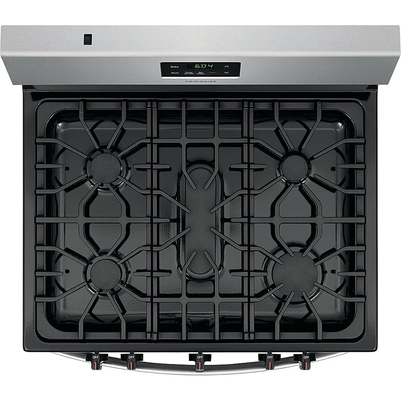 30" Gas Freestanding Range, Cont Grates Manual Clean - Stainless-Washburn's Home Furnishings