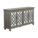 4-door Accent Cabinet - Pearl Silver-Washburn's Home Furnishings