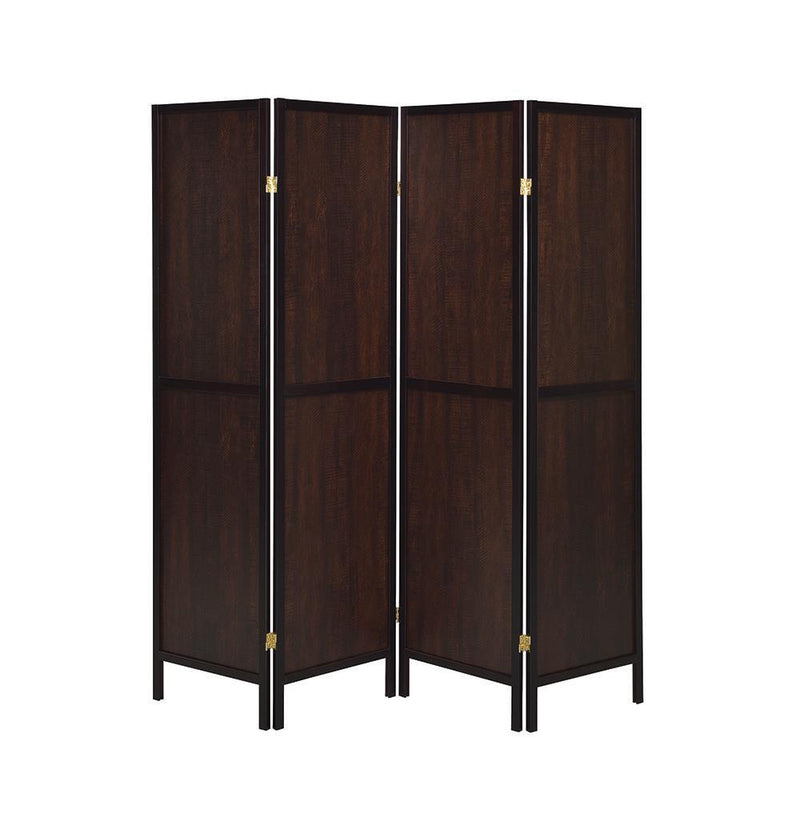 4-panel Folding Screen - Brown-Washburn's Home Furnishings