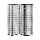 4-panel Folding Screen - Dark Grey-Washburn's Home Furnishings