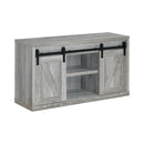 48-inch 3-shelf Sliding Doors Tv Console - Grey Driftwood-Washburn's Home Furnishings