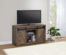 48-inch 3-shelf Sliding Doors Tv Console - Rustic Oak-Washburn's Home Furnishings