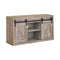 48-inch 3-shelf Sliding Doors Tv Console - Weathered Oak-Washburn's Home Furnishings