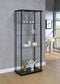 5-shelf Glass Curio Cabinet - Black-Washburn's Home Furnishings