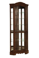 6-shelf Corner Curio Cabinet - Brown-Washburn's Home Furnishings