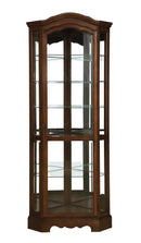 6-shelf Corner Curio Cabinet - Brown-Washburn's Home Furnishings