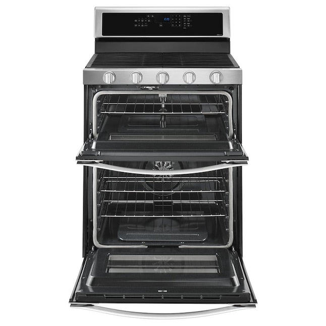 6.0 Cu. Ft. Gas Double Oven Range with EZ-2-Lift™ Hinged Grates-Washburn's Home Furnishings