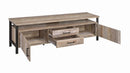 71" 2-drawer Tv Console - Weathered Oak-Washburn's Home Furnishings