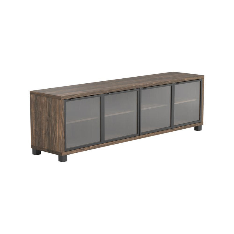 71" Tv Console - Aged Walnut & Black-Washburn's Home Furnishings